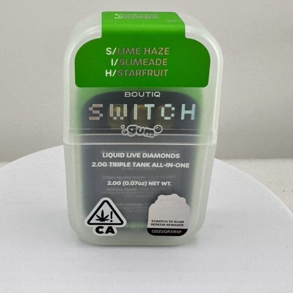 Lime Haze x Slimeade x Starfruit | Boutiq Switch 2G Liquid Live Diamonds Triple Tank All-In-One | Sativa x Indica x Hybrid 🔥