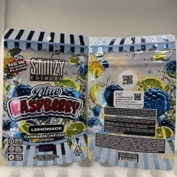 STIIIZY Blue Raspberry | Indica | 10mg THC Each / 100mg | Cannabis-Infused Gummies