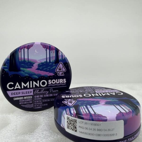 Camino Blackberry Dream 'Deep Sleep' | 10mg THC/CBD/CBN Each / 100mg | Indica Cannabis-Infused Gummies 🫐🌙