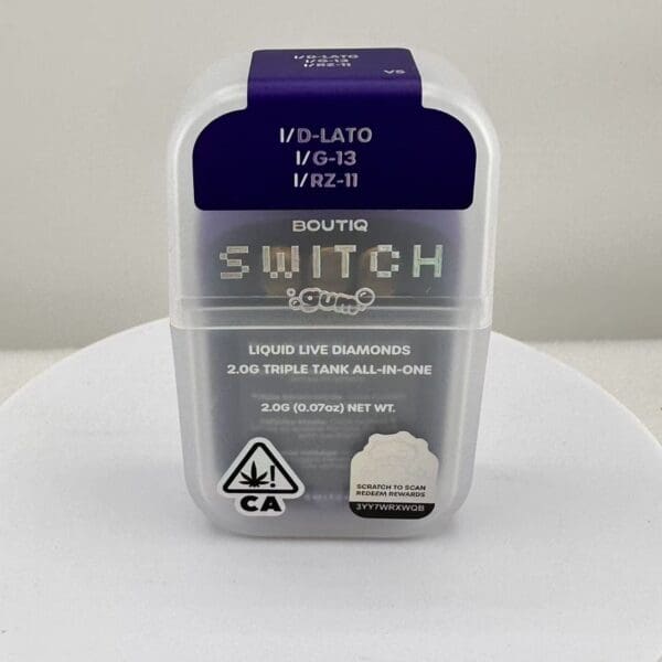 D-Lato x G-13 x RZ-11 | Boutiq Switch 2G Liquid Live Diamonds Triple Tank All-In-One | Indica x Indica x Indica 🔥