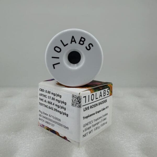 710 Labs Tropicana Grape Cake #11 | Hybrid | 1G Live Rosin Badder 🍇🍊
