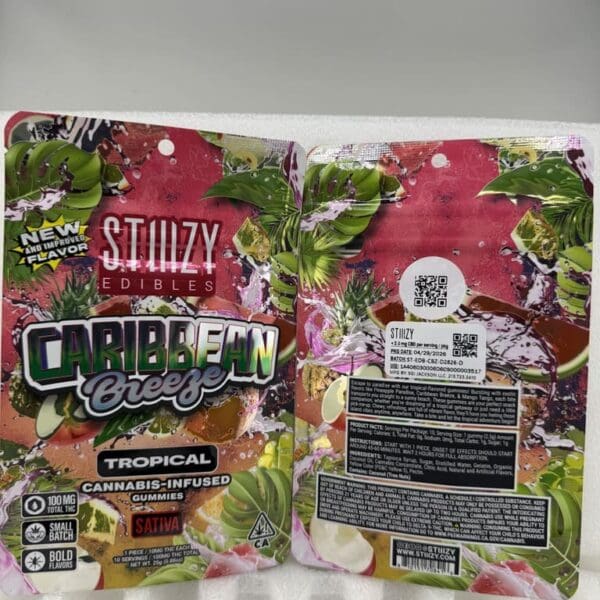STIIIZY Caribbean Breeze | Sativa | 10mg THC Each / 100mg | Cannabis-Infused Gummies