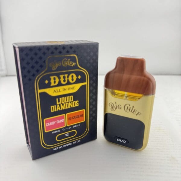 Big Chief DUO V2 Liquid Diamonds Disposable Vape – Candy Paint x OG Gasoline (2G All-In-One)
