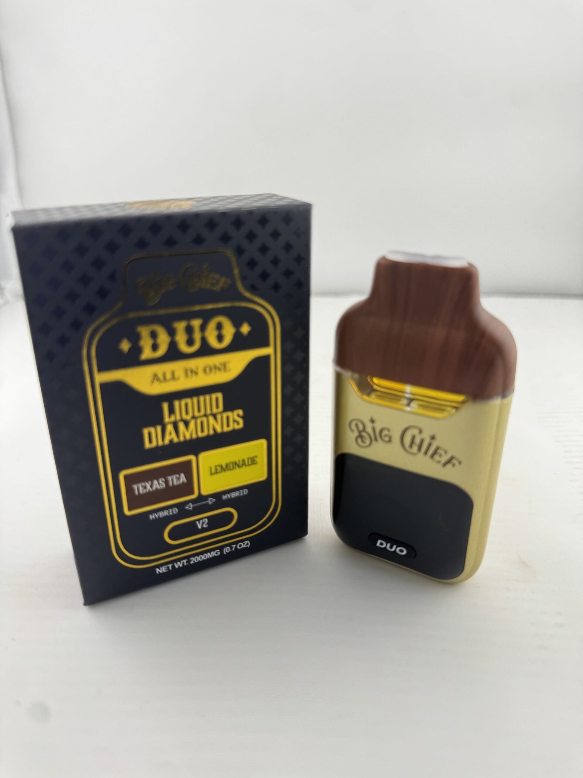 IMG_3923-scaled-1.jpeg Big Chief DUO V2 Liquid Diamonds Disposable Vape – Texas Tea x Lemonade (2G All-In-One) - Image 1
