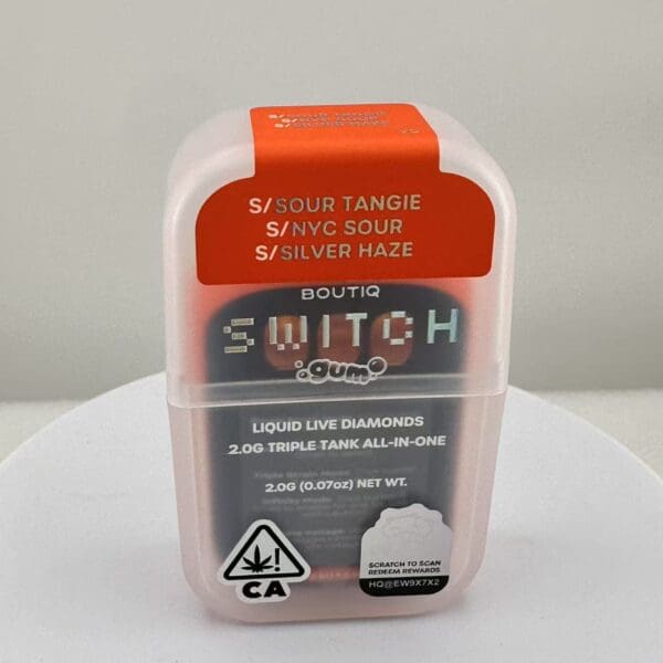 Sour Tangie x NYC Sour x Silver Haze | Boutiq Switch 2G Liquid Live Diamonds Triple Tank All-In-One | Sativa x Sativa x Sativa 🔥