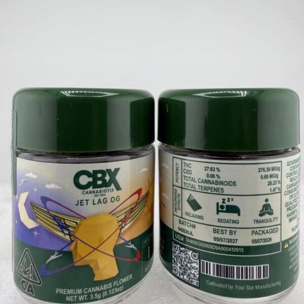 CBX Jet Lag OG | Indica-Dominant Hybrid | 3.5G Premium Cannabis Flower ✈️🔥