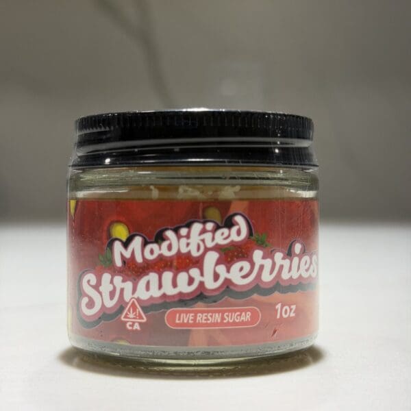 Modified Strawberries – Live Resin Sugar | 1oz Premium Hybrid Extract
